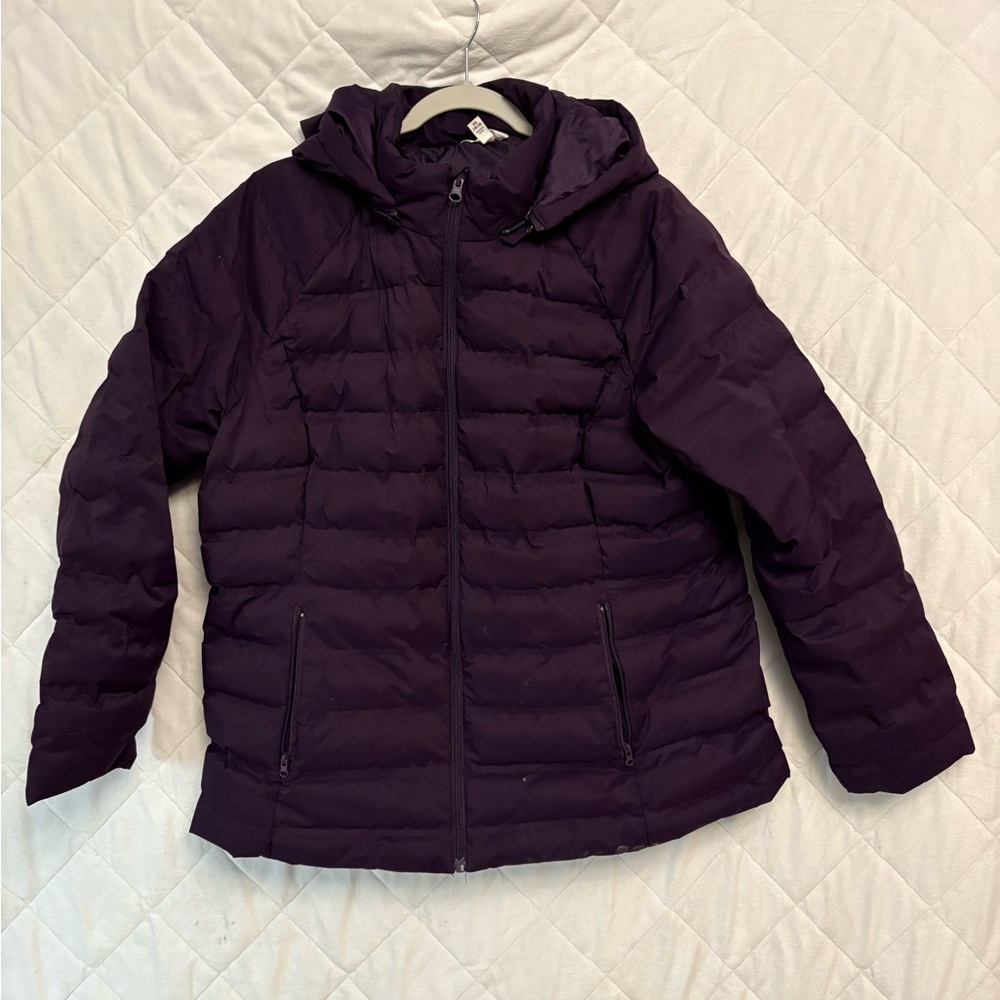 Time and Tru Women's Puffer Jacket - Dark Purple